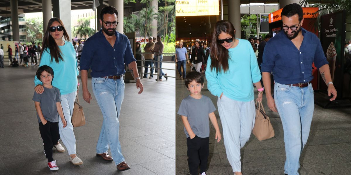 The Pataudis prove they are the ultimate airport chic family